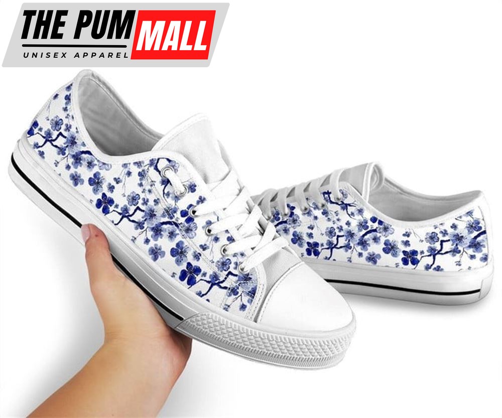 cherry-blossom-blue-low-top-shoes-low-top-shoes-mens-women-x3es7dol Cherry Blossom Blue Low Top Shoes – Low Top Shoes Mens, Women