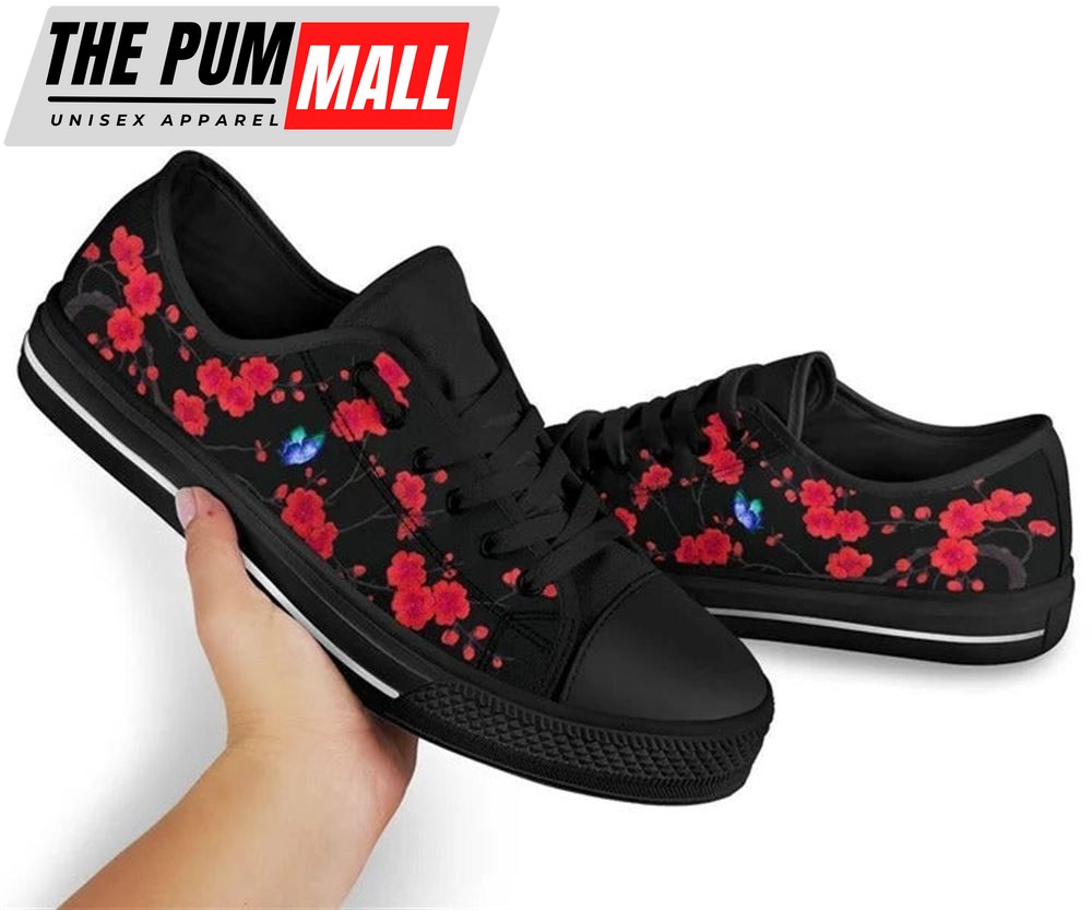 cherry-blossom-butterfly-low-top-shoes-low-top-shoes-mens-women-m5c70ptm Cherry Blossom Butterfly Low Top Shoes – Low Top Shoes Mens, Women