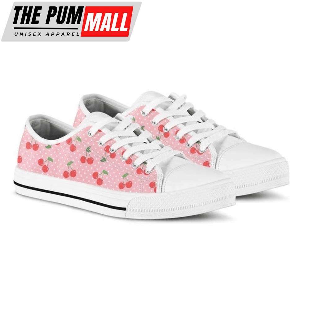 Cherry print Low Top Shoes PN205446Sb – Sustainable Footwear