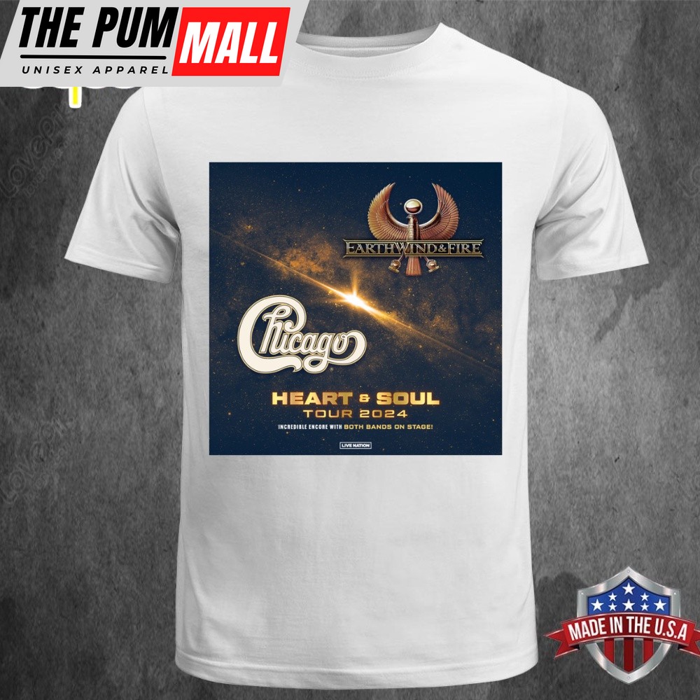 Chicago And Earth, Wind & Fire Share Heart & Soul 2025 Tour Dates T-shirt