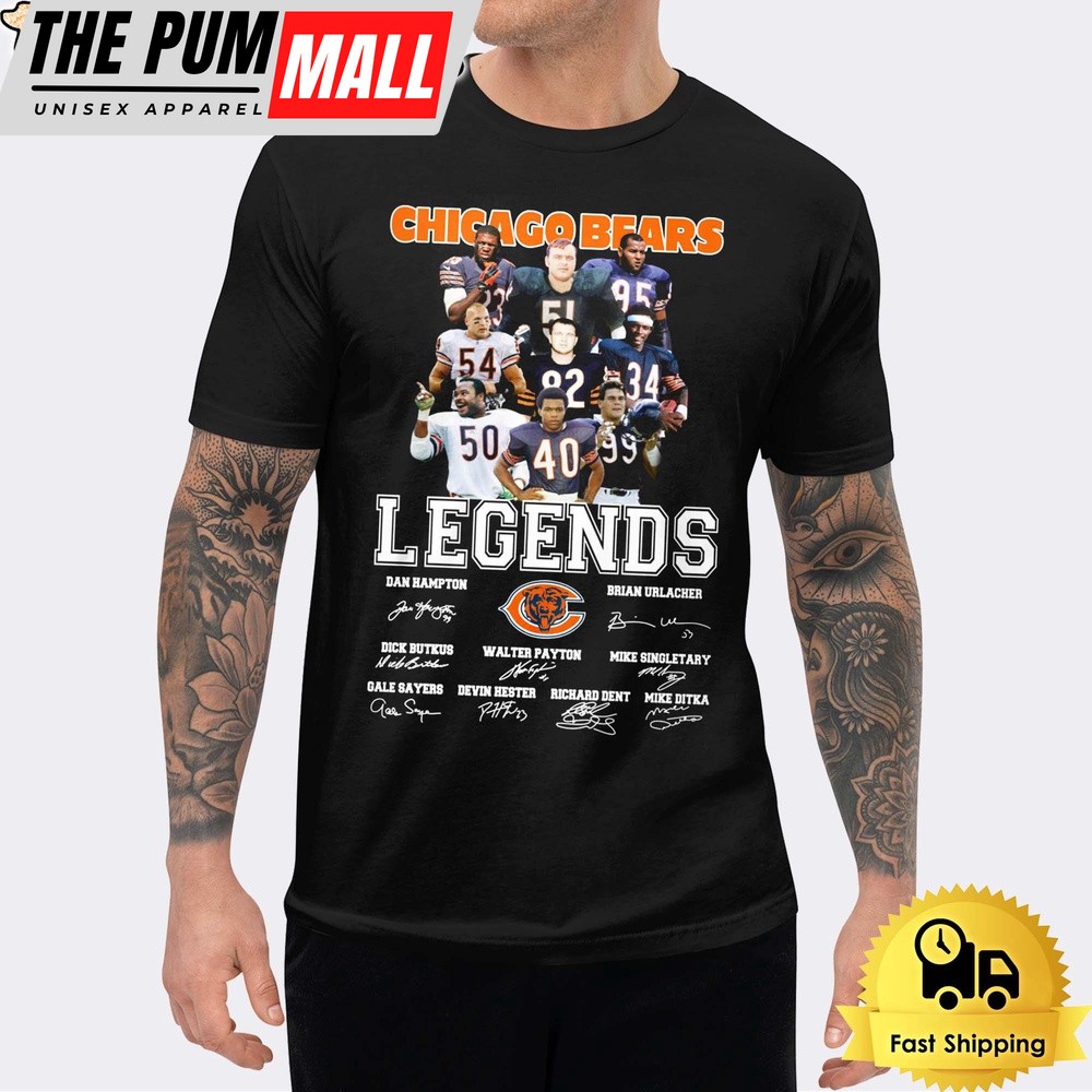Chicago Bears Legendary History Signature Unisex T-Shirt