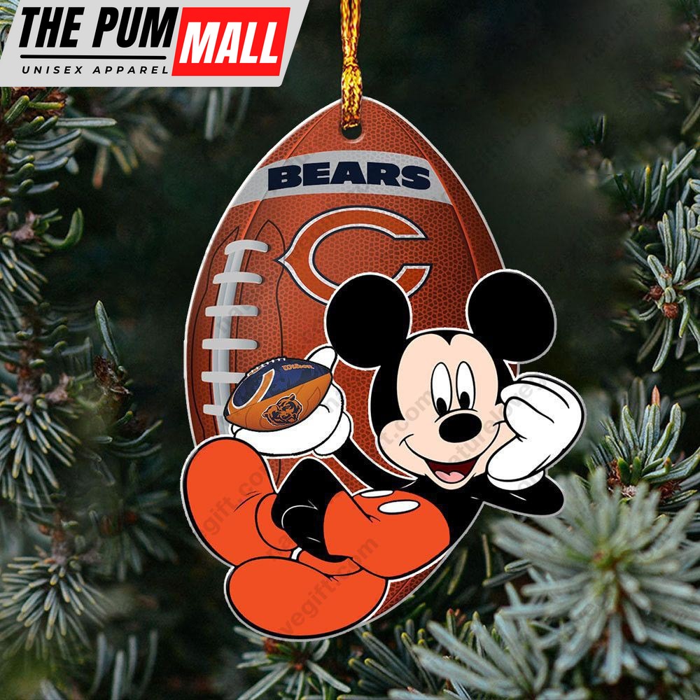 Chicago Bears Mickey Mouse Ornament Disney Christmas Decorations Limited Edition