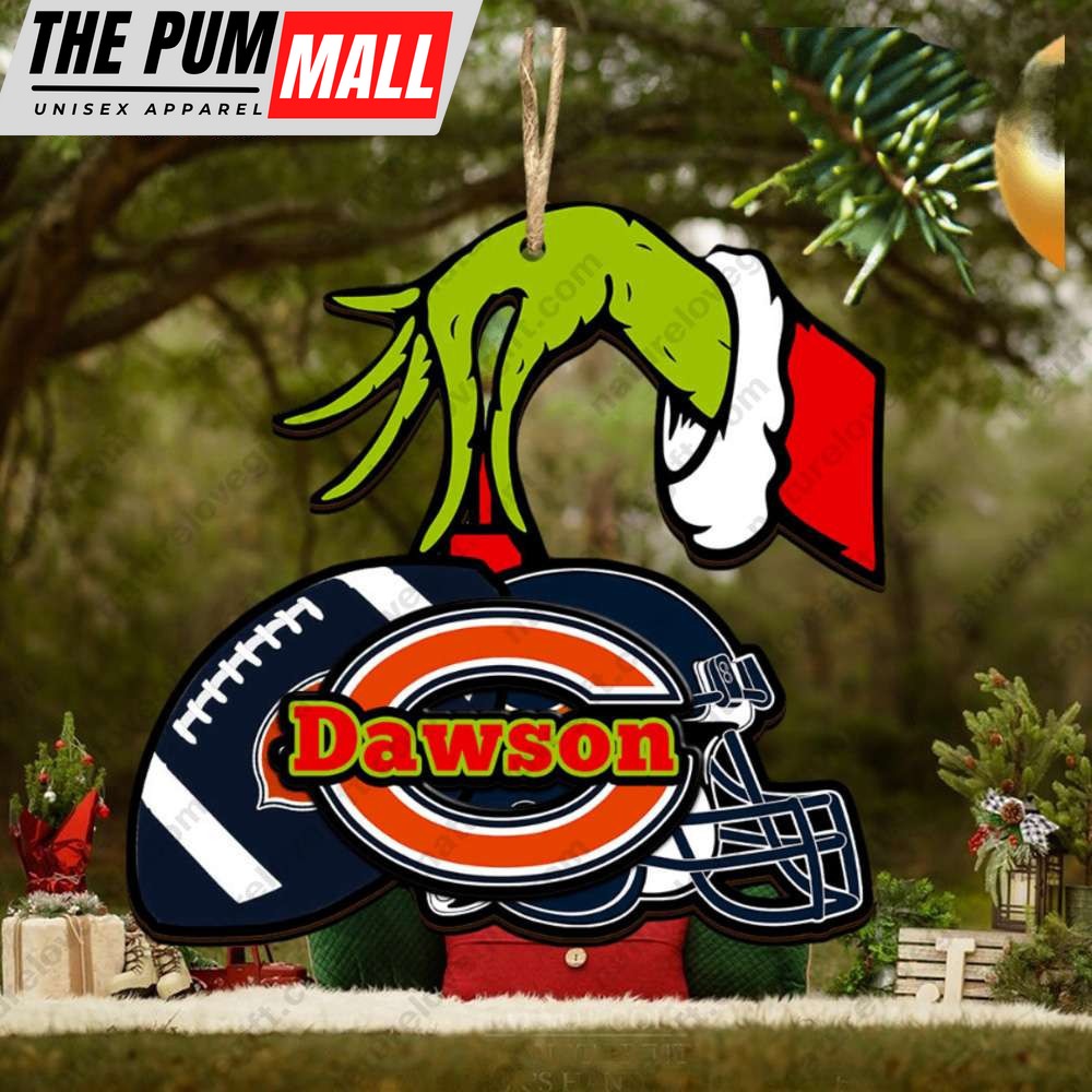 Chicago Bears NFL Custom Grinch Christmas Ornament Tree Decorations Limited Edition