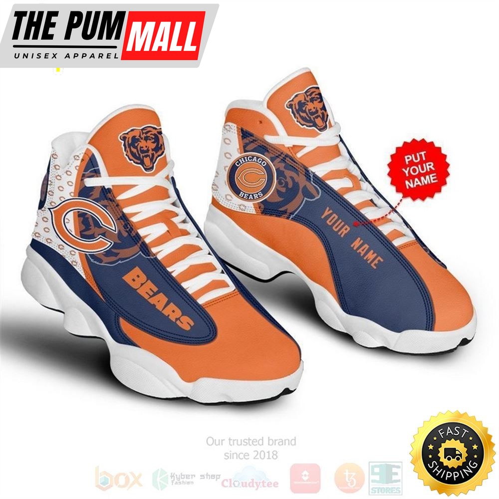 Chicago Bears Nfl Custom Name Air Jd 13 Shoes 2