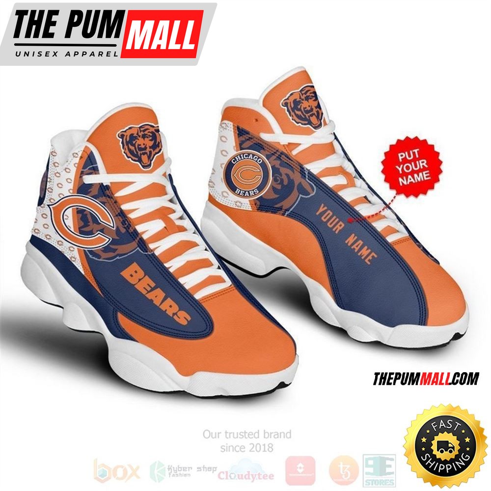 Chicago Bears Nfl Custom Name Air Jd 13 Shoes 2