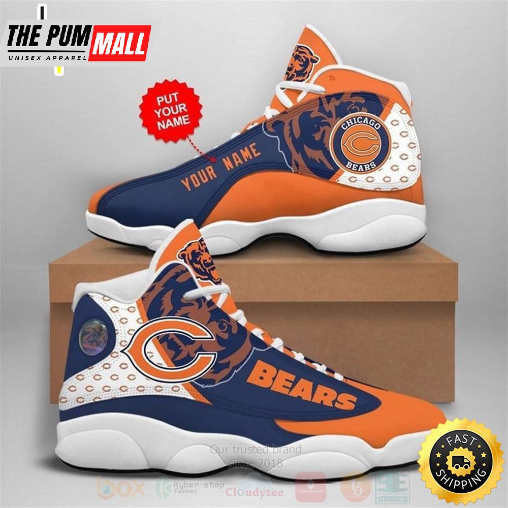 Chicago Bears Nfl Custom Name Air Jd 13 Shoes