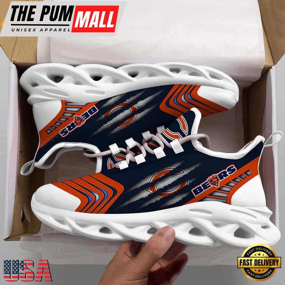 Chicago Bears NFL Max Soul Shoes, Running Sneakers Shoes For Men Women