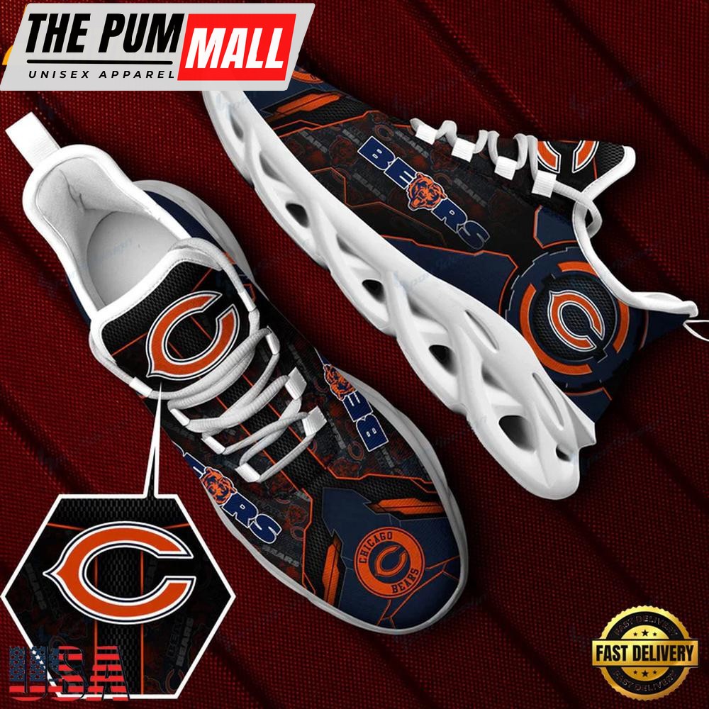 Chicago Bears NFL Sport Max Soul Shoes, Running Sneakers Shoes For Men Women