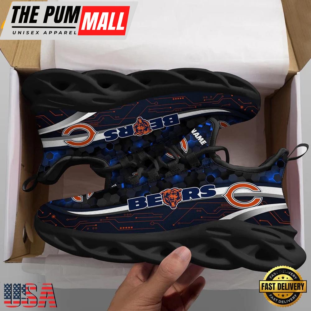 Chicago Bears NFL Team Sport Max Soul Shoes, Running Sneakers Shoes For Men Women
