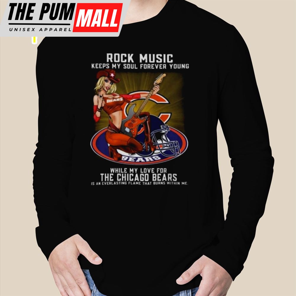 Chicago Bears Rock Music Keep My Soul Forever Young 2025 T Shirt