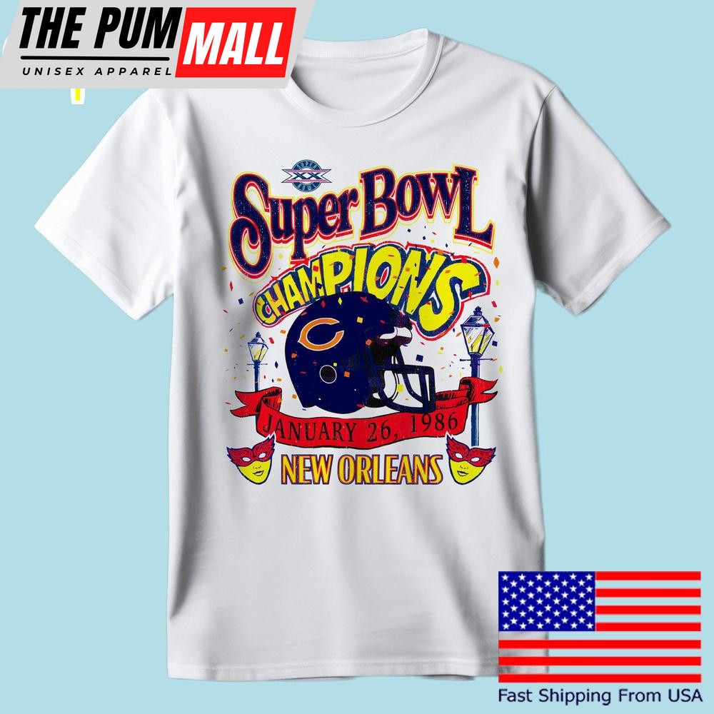 Chicago Bears Super Bowl Champions New Orleans 1986 T Shirt