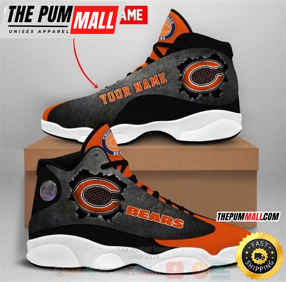 Chicago Bears Team Nfl Custom Name Air Jd 13 Shoes