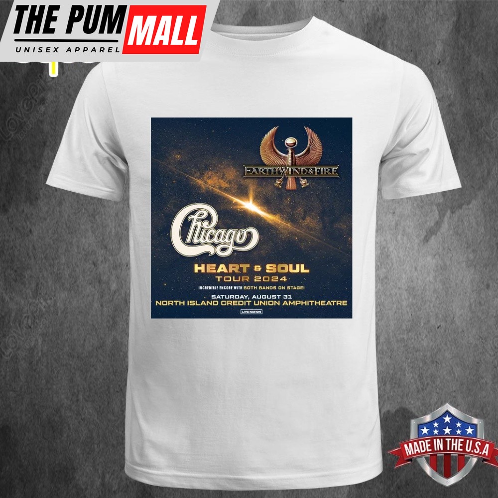 Chicago Earth, Wind & Fire at North Island Credit Union Amphitheatre T-shirt