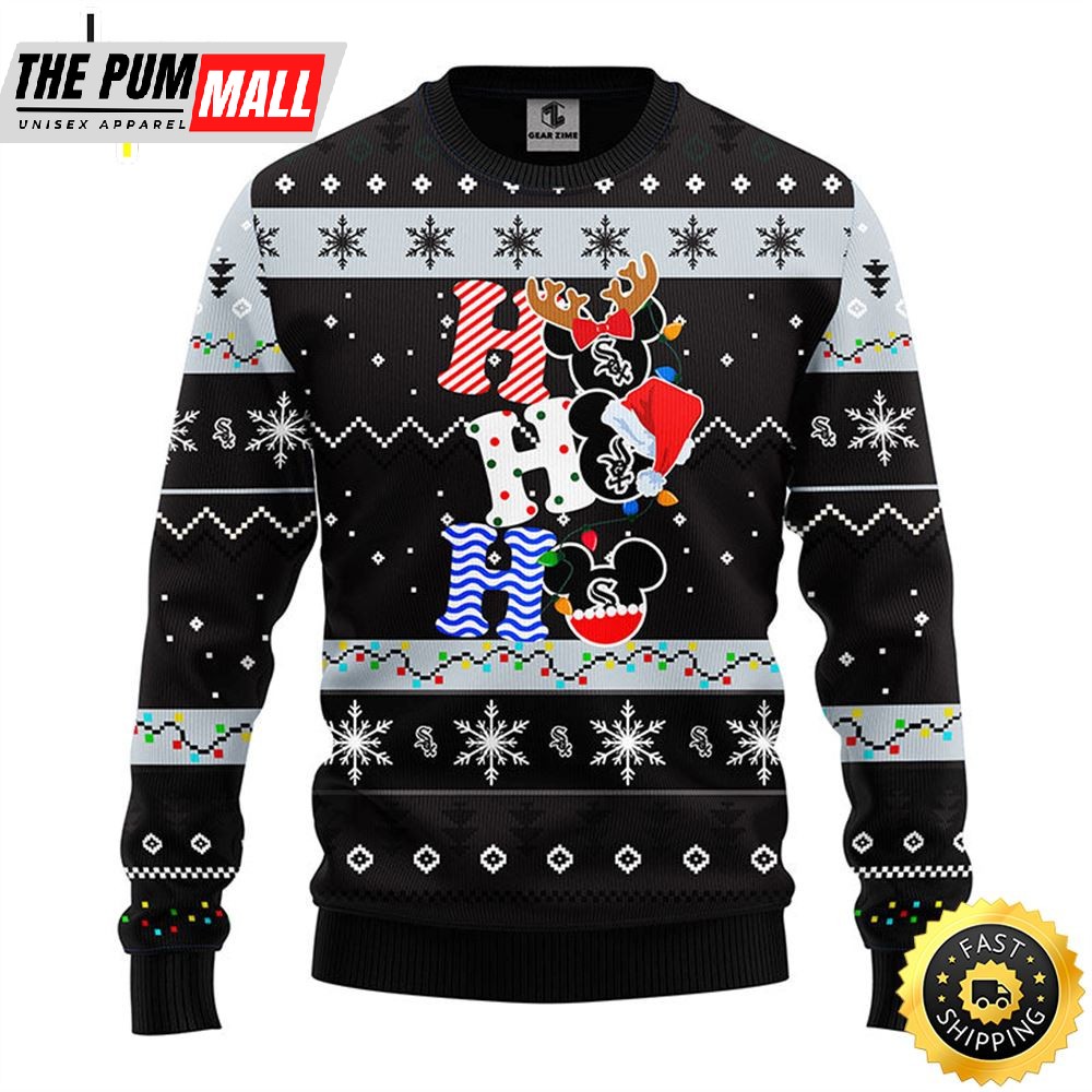 Chicago White Sox Hohoho Mickey Christmas Ugly Sweater