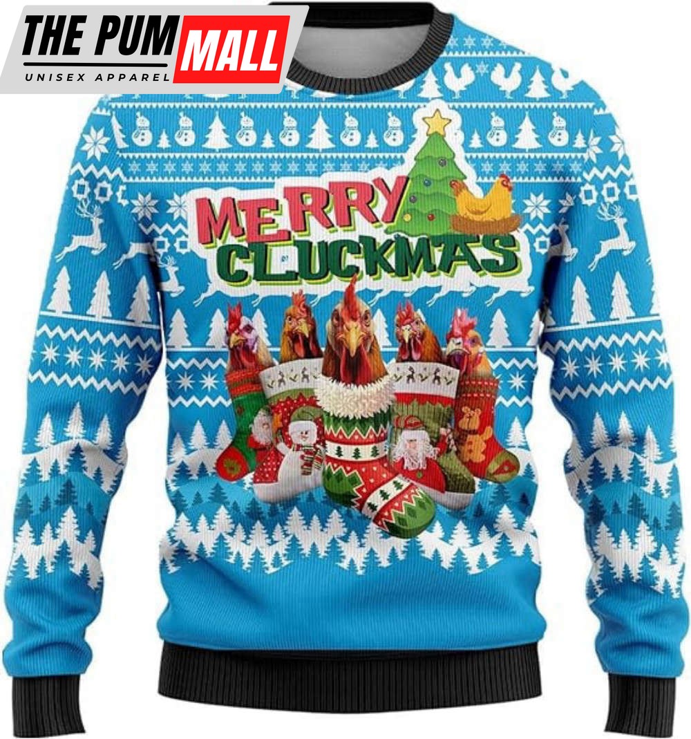 Chicken Christmas Sweaters, Roosters Crewneck Sweatshirt, Best Gift For Christmas