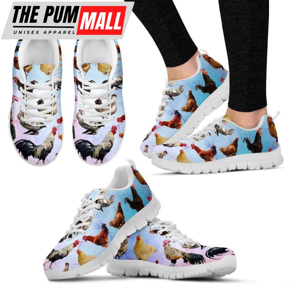 Chicken Lovers Women’s Sneakers (White) For Men And Women Comfortable Walking Running Lightweight Casual Shoes