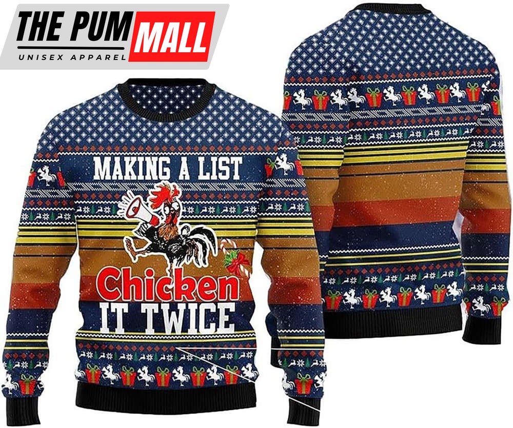 Chicken Ugly Christmas Sweater Pullover Holiday Vacation Sweater For Men Women