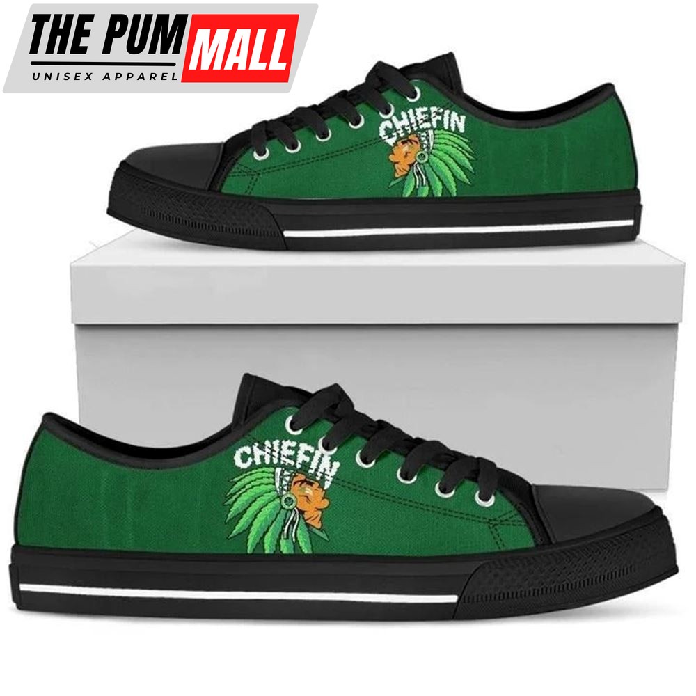 Chiefin Tribal Green Canvas Low Top Shoes – Low Top Shoes Mens, Women