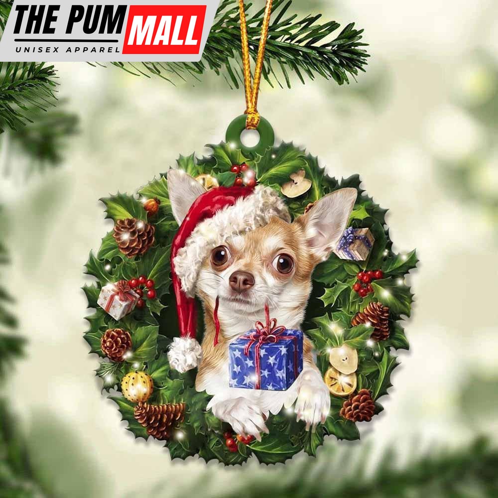 Chihuahua And Christmas Ornament – Acrylic Dog Ornament – Gifts For Dog Lovers Limited Edition