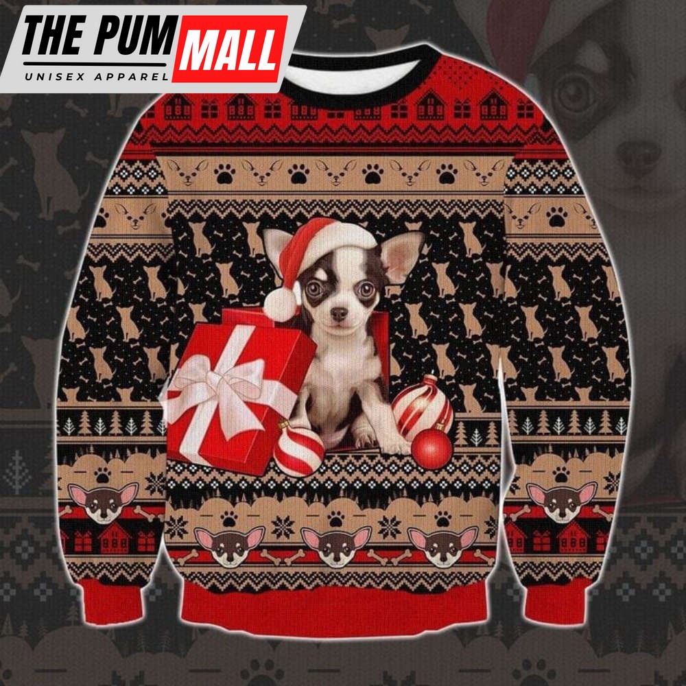 Chihuahua Dog Gift: Festive Ugly Christmas Sweater for Pet Lovers