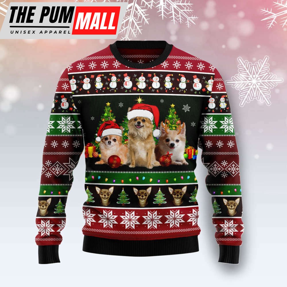 Chihuahua Group Beauty For Unisex Ugly Christmas Sweater, Gift For Christmas