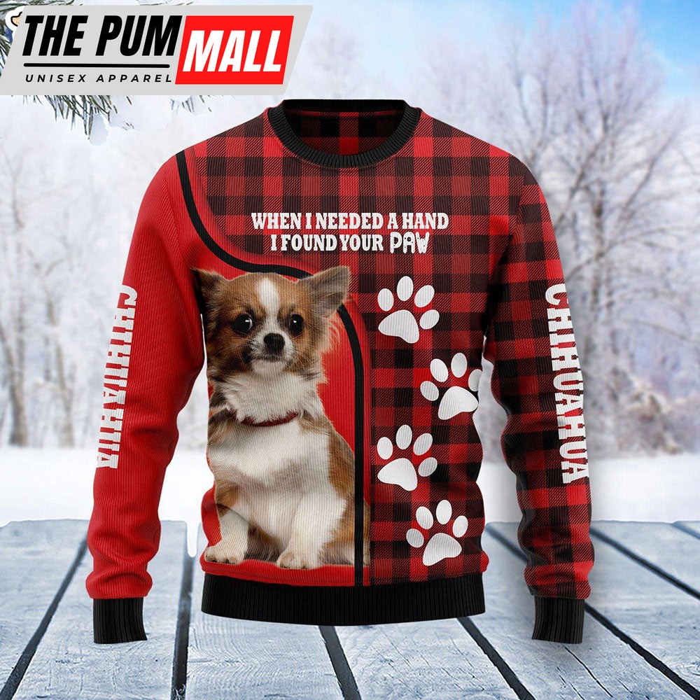 Chihuahua Paw Dog Lover Ugly Christmas Sweater – Xmas Gifts For Him or Her