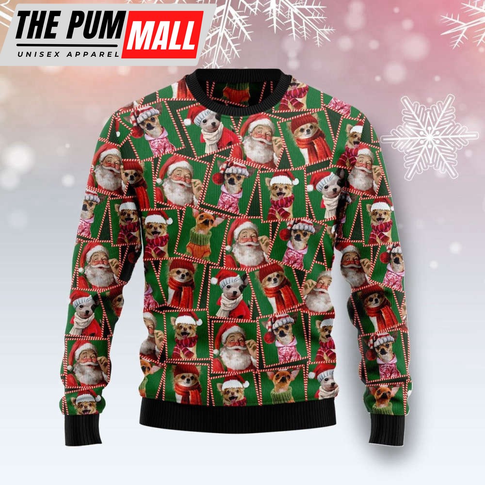 Chihuahua Santa Clau Ugly Christmas Sweater, Best Gift For Christmas 2023