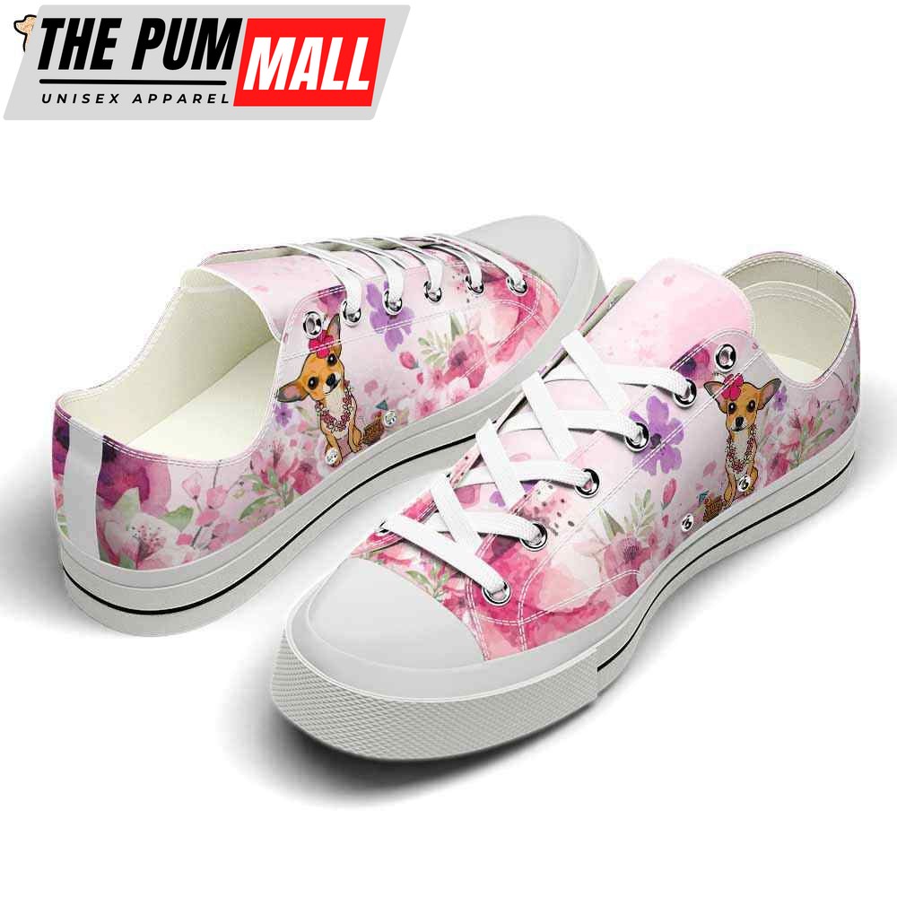 chihuahua-wear-flowers-pink-low-top-shoes-happy-international-dog-day-canvas-s-jk7jvgh2 Chihuahua Wear Flowers Pink Low Top Shoes – Happy International Dog Day Canvas Sneaker – Owners Gift Dog Breeders