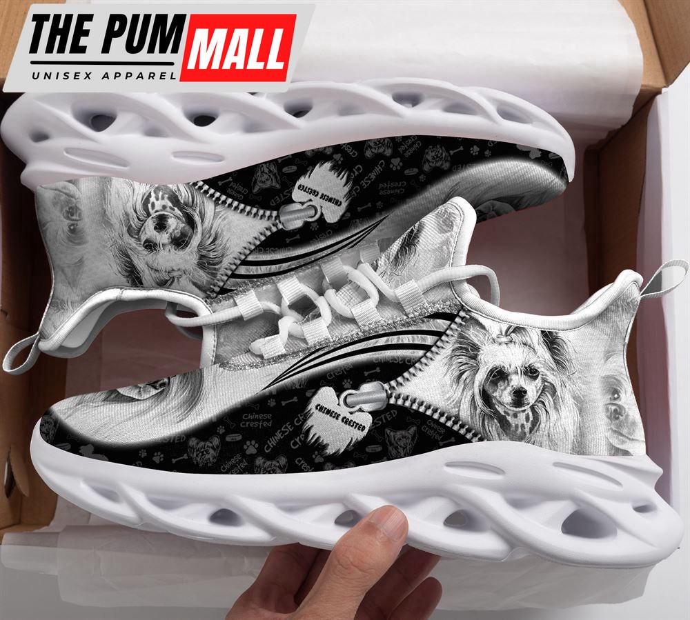 Chinese Crested Dog Sketch Max Soul Shoes For Women Men Kid, Gift For Pet Lover