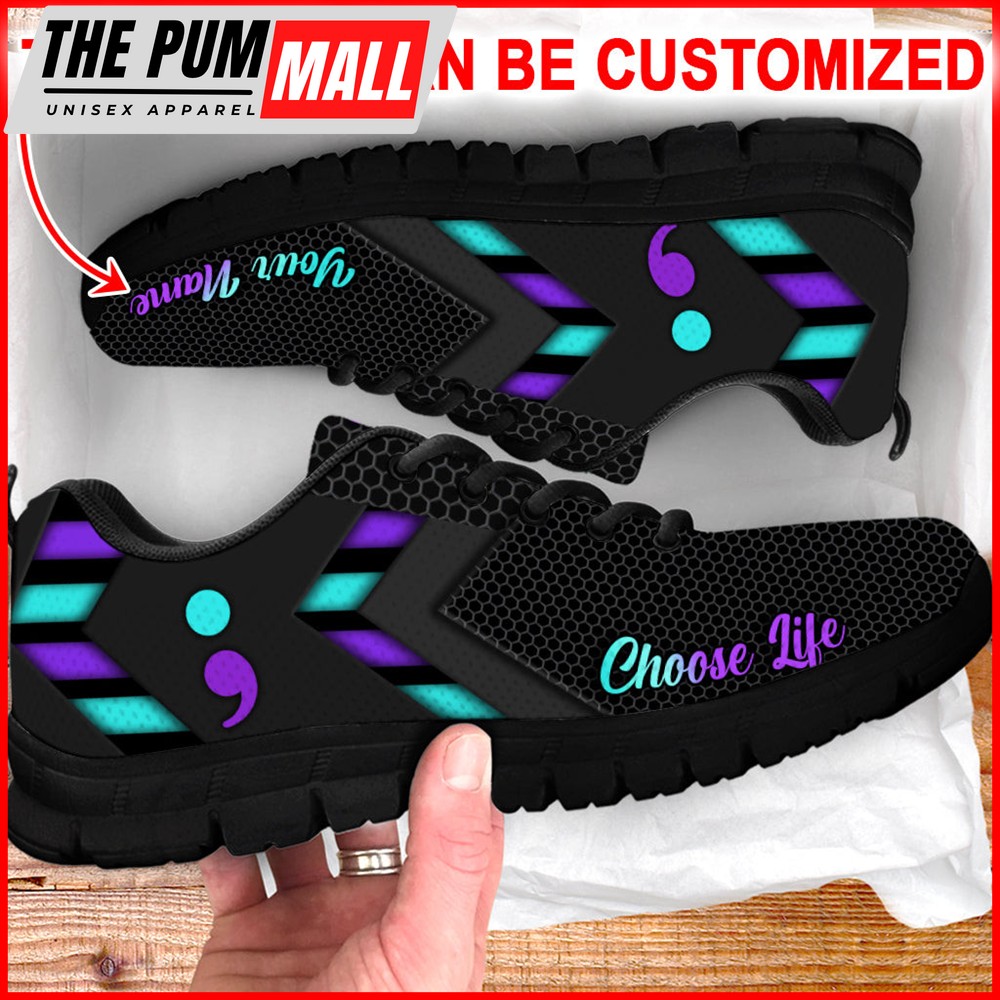 Choose Life Pattern Shoes Simplify Style Sneakers Walking Shoes – New Version – Personalized Custom – Best Shoes For Men And Women