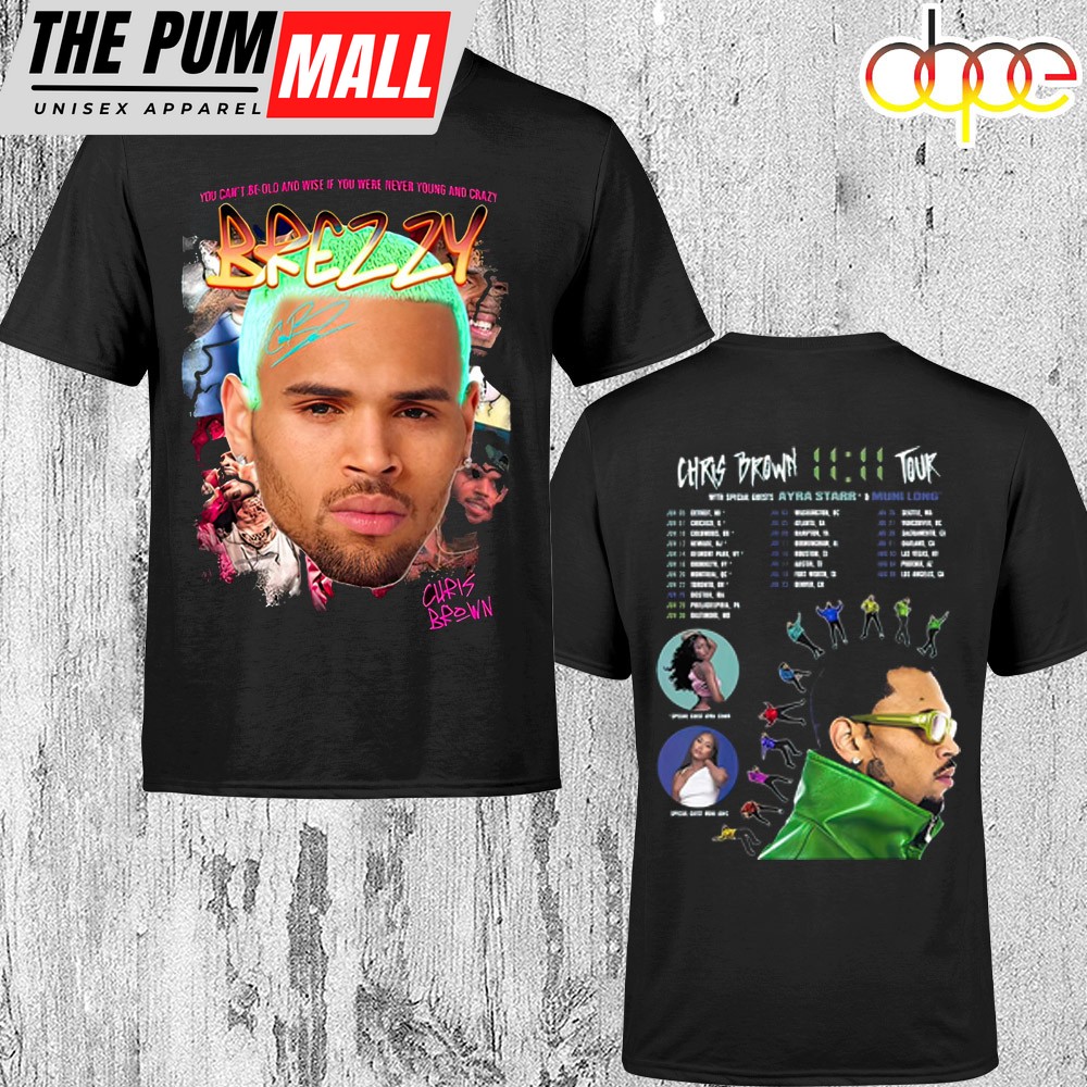 Chris Brown 11:11 Tour 2025 Concert Unisex T-Shirt