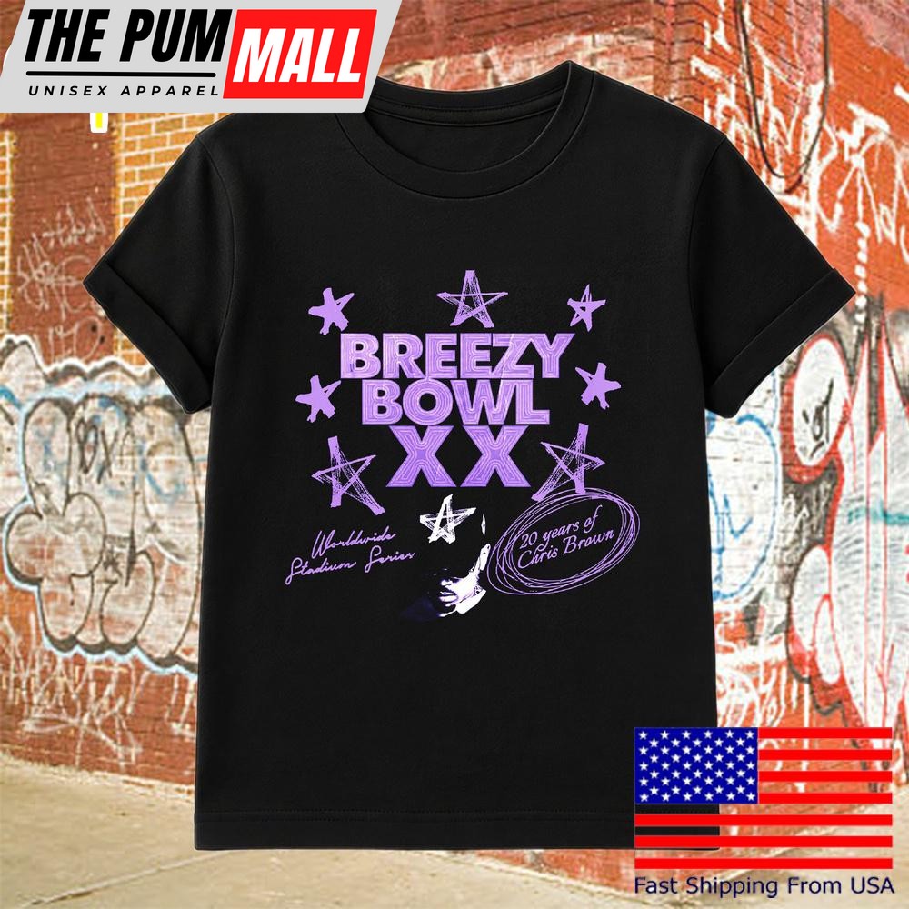 Chris Brown Breezy Bowl XX 20 Years Tour T-Shirt