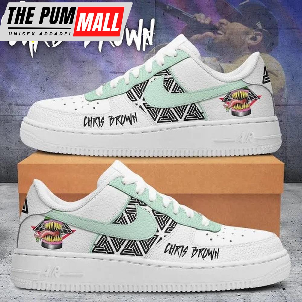 Chris Brown Pattern Air Force 1 Shoes For Fans