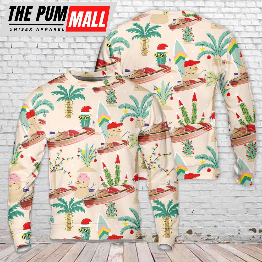 Chris-Craft Runabout Christmas Sweater: Festive & Perfect Holiday Gift!