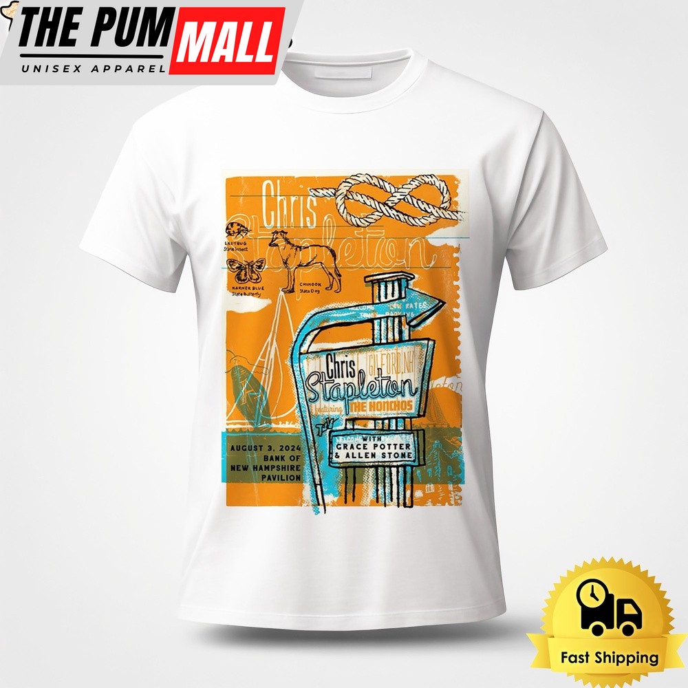 Chris Stapleton August 3 2024 Gilford NH Unisex T-Shirt