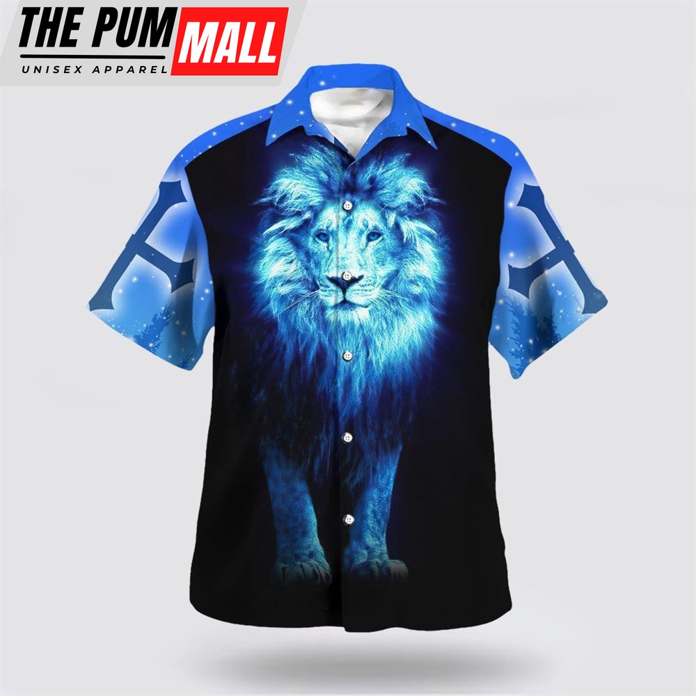 Christian Hawaiian Shirt, Faith Is Seeing Light Lion Hawaiian Shirt, Religion Hawaiian Shirt