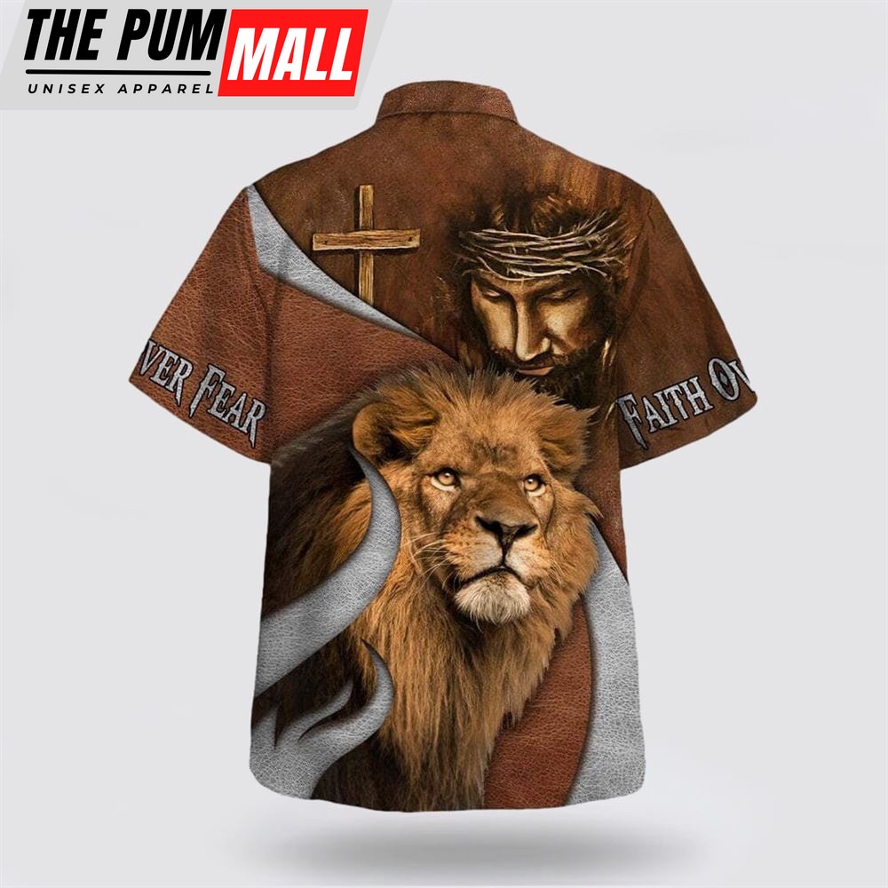 christian-hawaiian-shirt-faith-over-fear-bible-verse-jesus-lion-hawaiian-shirt-ktbcmktu Christian Hawaiian Shirt, Faith Over Fear Bible Verse Jesus Lion Hawaiian Shirt, Religion Hawaiian Shirt