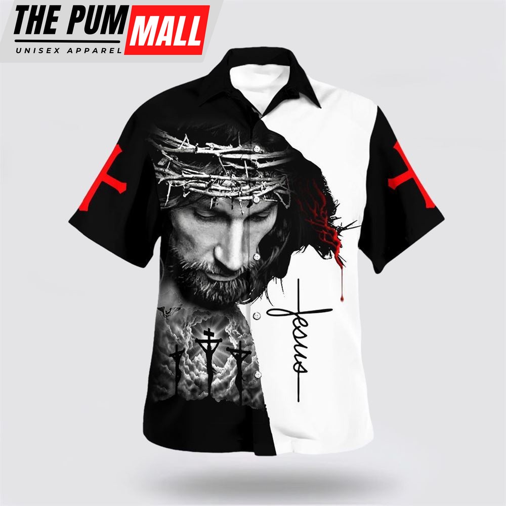 Christian Hawaiian Shirt, Fully Vaccinated By The Blood Of Jesus Hawaiian Shirt, Religion Hawaiian Shirt