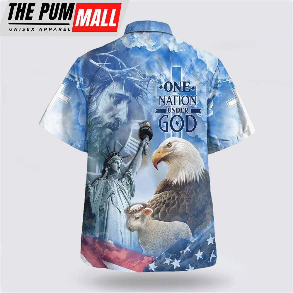 christian-hawaiian-shirt-independence-day-jesus-and-eagle-one-nation-under-god-j84yvflm Christian Hawaiian Shirt, Independence Day Jesus And Eagle One Nation Under God Hawaiian Shirt, Religion Hawaiian Shirt