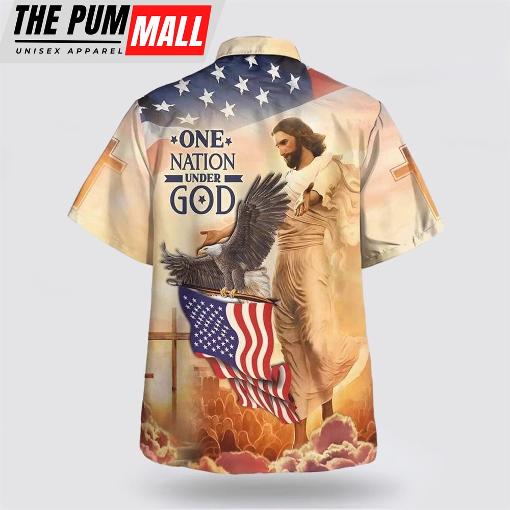 christian-hawaiian-shirt-independence-day-one-nation-under-god-jesus-eagle-hawa-zc255a75 Christian Hawaiian Shirt, Independence Day One Nation Under God Jesus Eagle Hawaiian Shirt, Religion Hawaiian Shirt