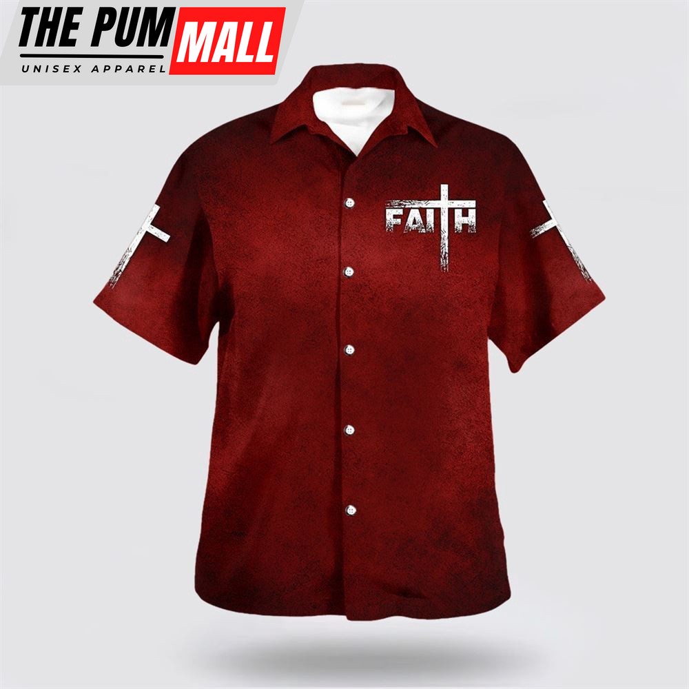 Christian Hawaiian Shirt, Jesus Christ Cross Faith Hawaiian Shirt, Religion Hawaiian Shirt