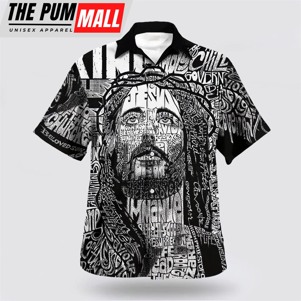 Christian Hawaiian Shirt, Jesus Christ Portrait Hawaiian Shirt, Religion Hawaiian Shirt
