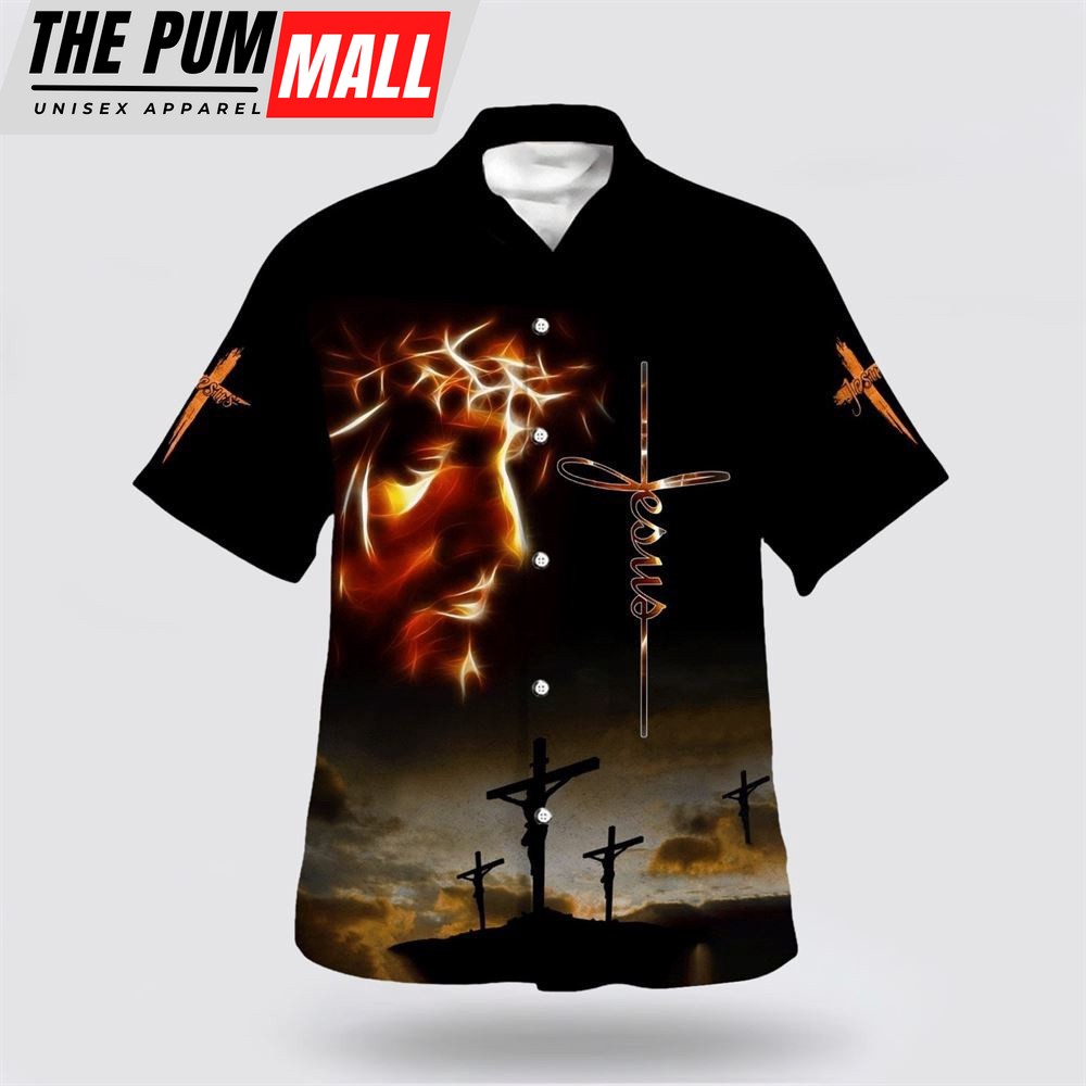 Christian Hawaiian Shirt, Jesus Crown Of Thorns I Can Do All Things Hawaiian Shirt, Christian Clothing Hawaii