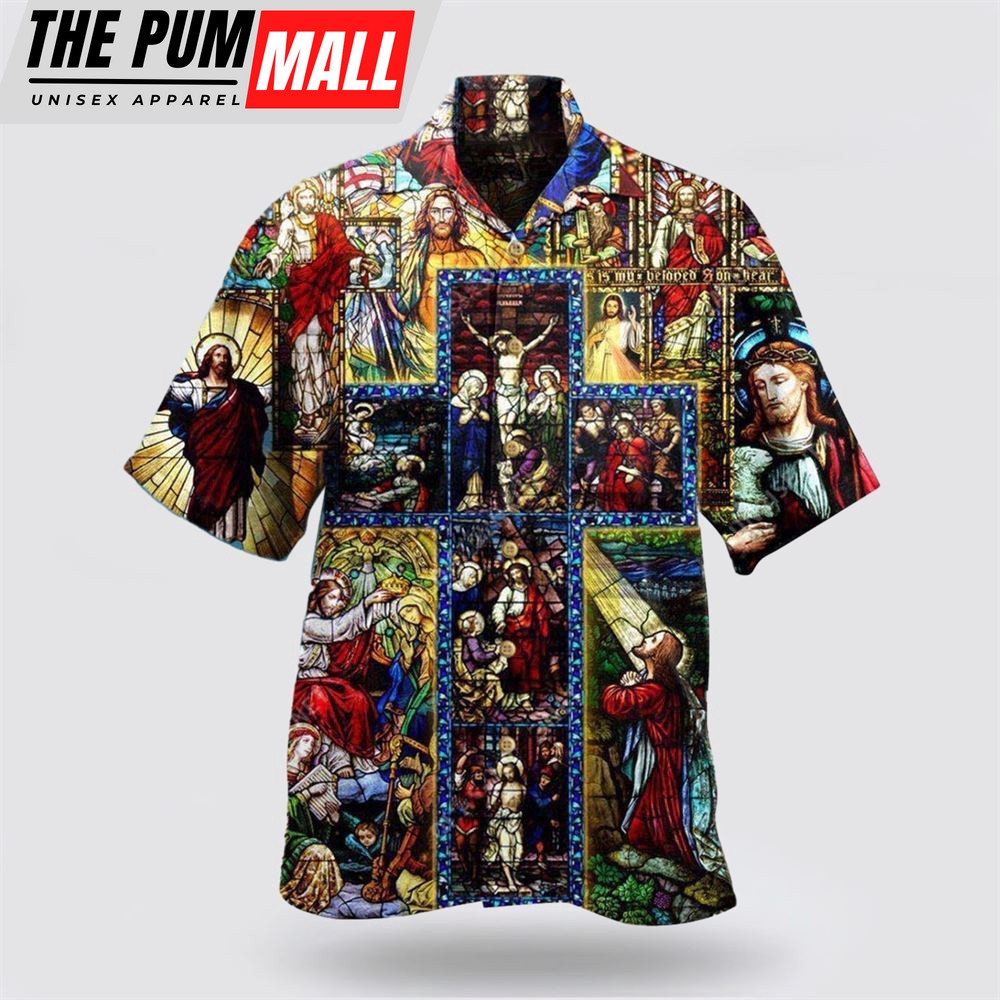 Christian Hawaiian Shirt, Jesus Faith Over Fear Hawaiian Shirts, Christian Clothing Hawaii