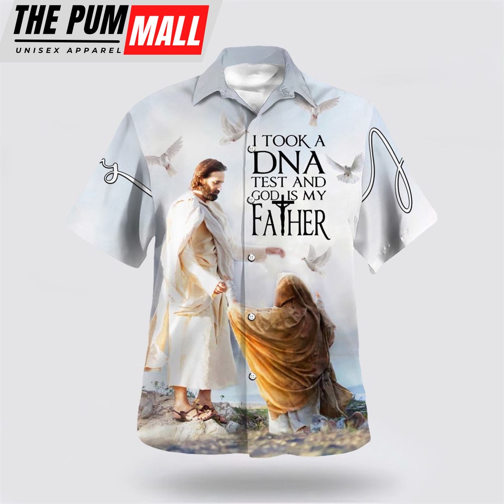 Christian Hawaiian Shirt, Jesus I Took A Dna Test And God Is My Father Hawaiian Shirt, Christian Clothing Hawaii