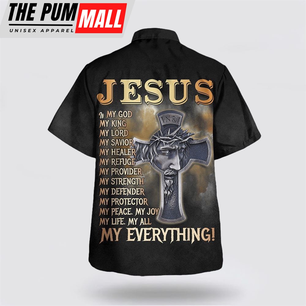 christian-hawaiian-shirt-jesus-is-my-god-my-king-my-lord-my-everything-faith-ch-aigutzbg Christian Hawaiian Shirt, Jesus Is My God My King My Lord My Everything Faith Christian Cross Hawaiian Shirt, Christian Clothing Hawaii
