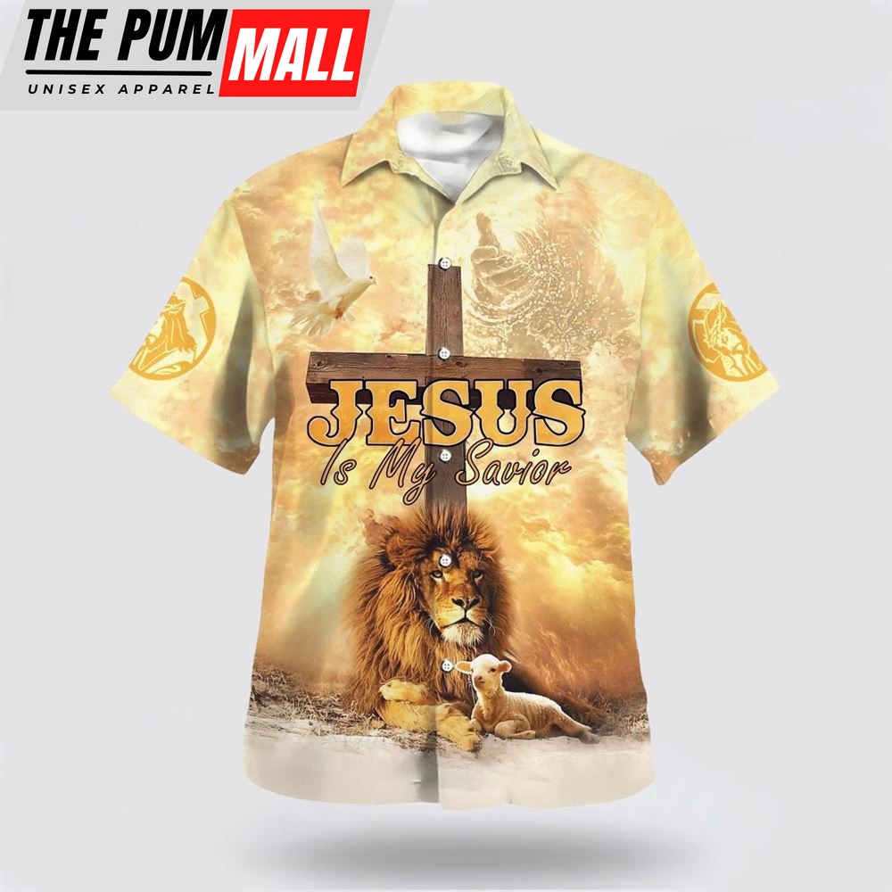 Christian Hawaiian Shirt, Jesus Is My Savior Cross 1 Hawaiian Shirt, Christian Clothing Hawaii
