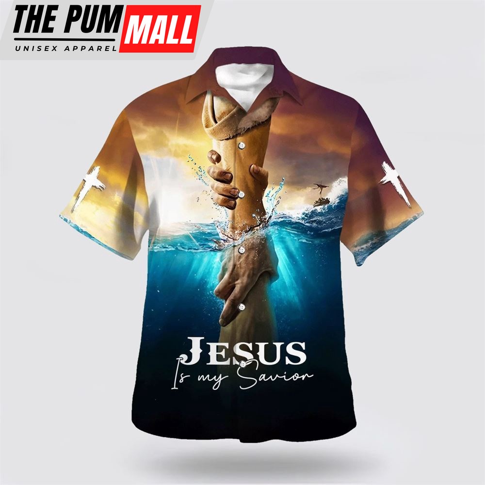 Christian Hawaiian Shirt, Jesus Is My Savior Hawaiian Shirt Take My Hand God Hawaiian Shirts, Christian Clothing Hawaii