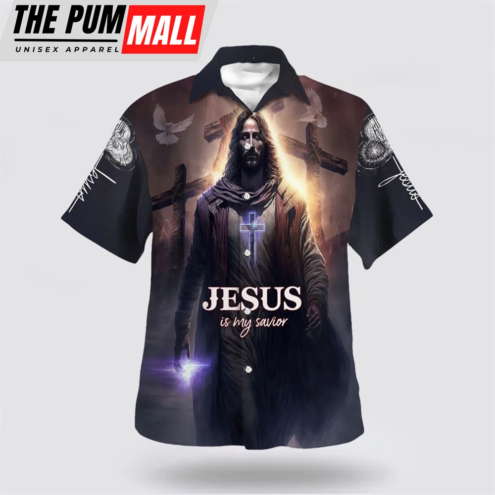 Christian Hawaiian Shirt, Jesus Is My Savior Hawaiian Shirt, The Resurrection Of Jesus Christ Hawaiian Shirts, Christian Clothing Hawaii