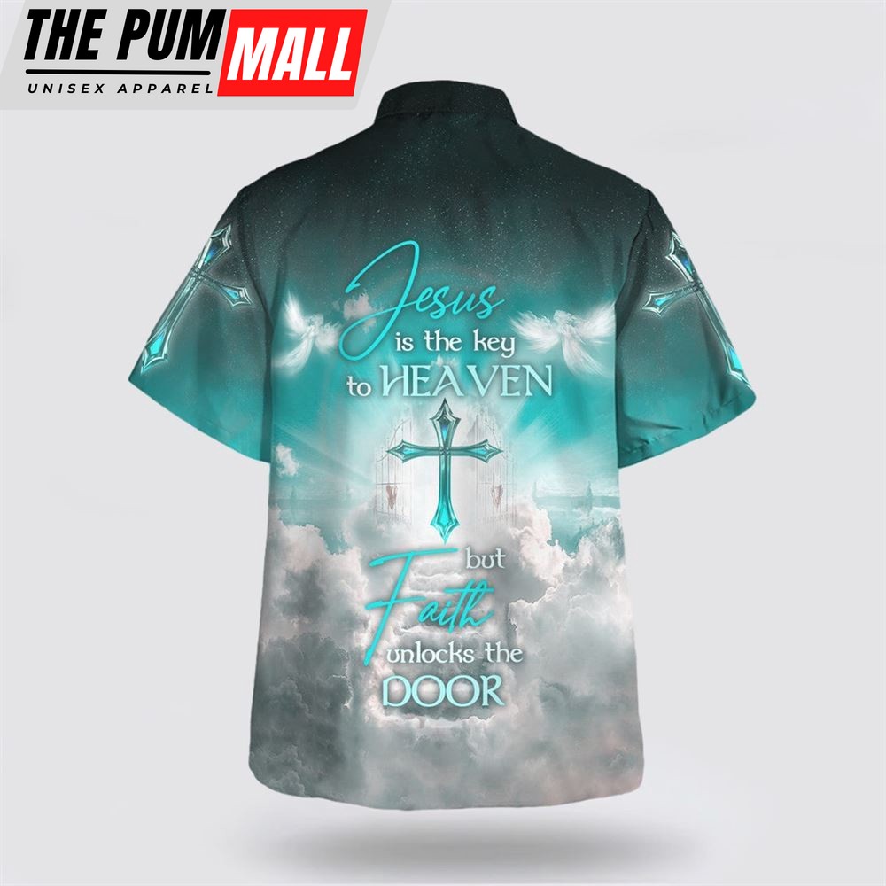 christian-hawaiian-shirt-jesus-is-the-key-to-heaven-but-faith-unlocks-the-door-n5zsp4cf Christian Hawaiian Shirt, Jesus Is The Key To Heaven But Faith Unlocks The Door Hawaiian Shirt, Christian Clothing Hawaii